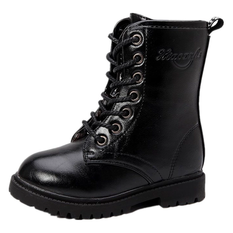 Короткие сапоги для девочек, зима 2020, новые детские сапоги принцессы в корейском стиле на флисовой подкладке в британском стиле, одинарные сапоги принцессы для маленьких девочек