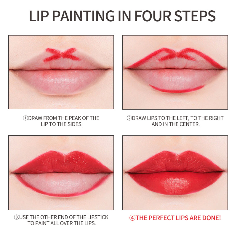 OLIBOLLA lápiz labial de doble cabeza delineador de labios 24 colores perlado color impermeable lápiz labial giratorio exclusivo transfronterizo
