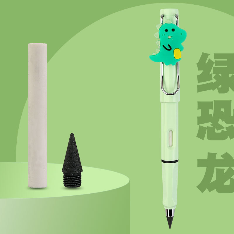 Weizhuang nueva tecnología de dibujos animados lindo negro lápiz sin tinta lápiz de postura eterna no puede terminar de escribir