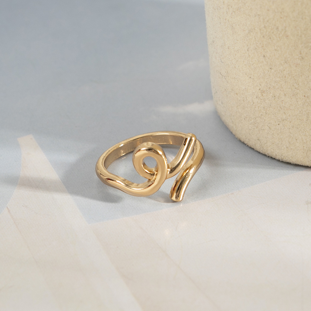 Metal Material Geometric Pattern 1 Piece Simple Style Geometric Metal Women's Rings