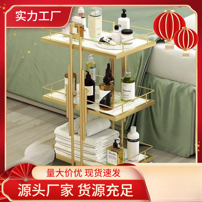 美容院小推车美甲美睫纹绣时尚置物架轻奢仪器收纳架可移动工具车