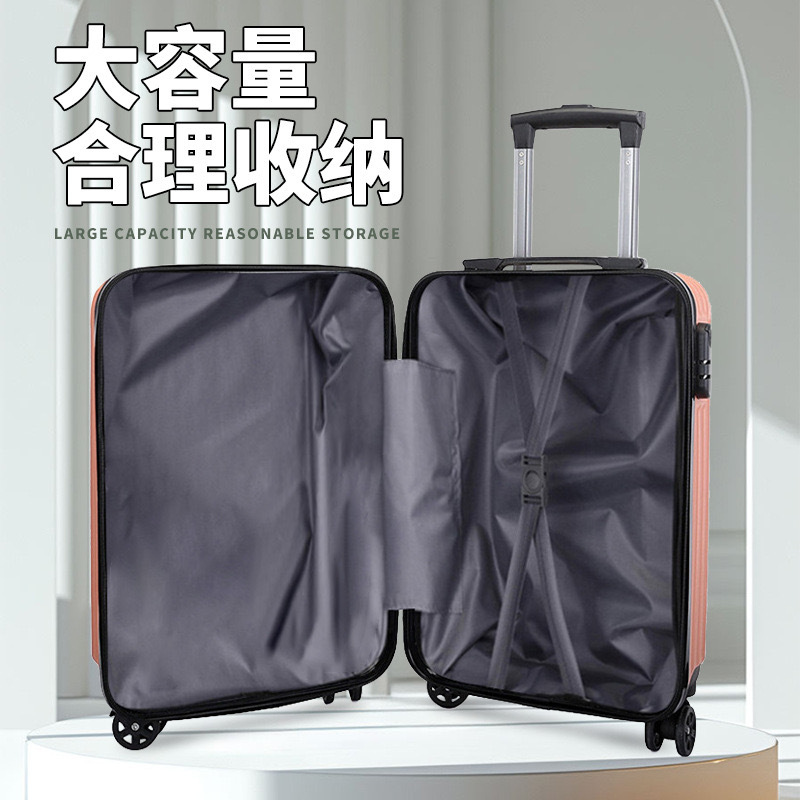 Maleta al por mayor de fábrica de 20 pulgadas, caja de regalo de rueda universal con LOGO imprimible, caja de embarque, caja trolley para estudiantes de gran capacidad