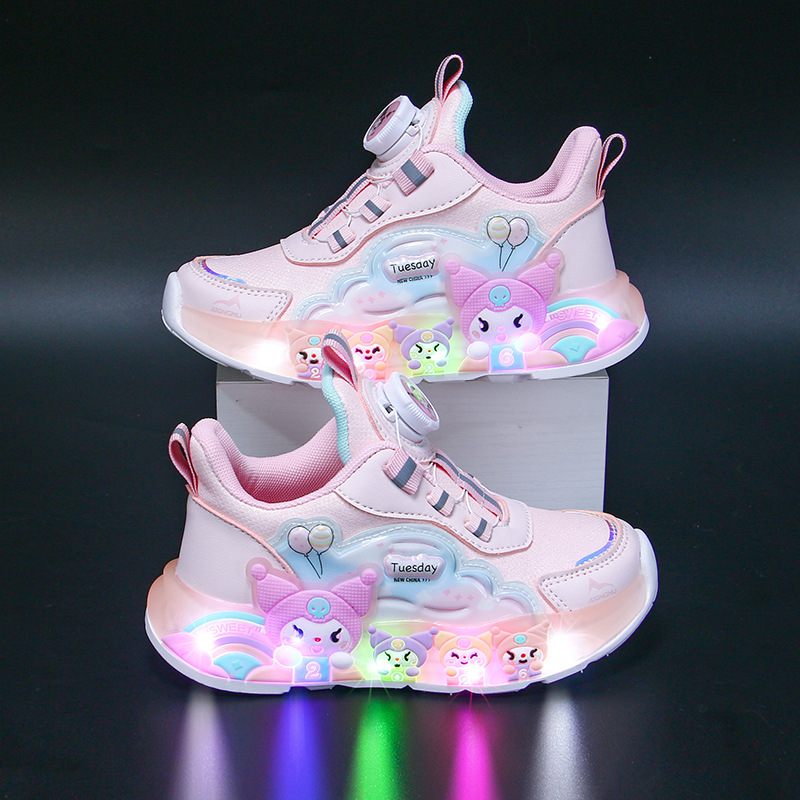 Kuromi Girls' Sneakers Spring and Autumn 2025 New Children's Shoes Princess Stylish Girls' Sports Dad Shoes