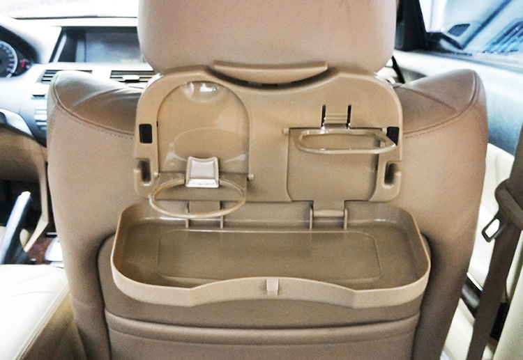 Car rear seat foldable water cup holder car dining plate multifunctional beverage cup holder car storage tray dining table