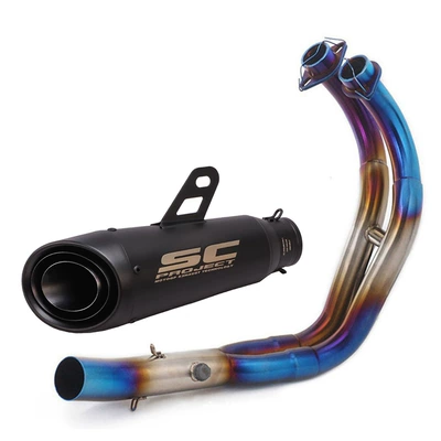 Motorcycle exhaust pipe: Front Section Stainless Steel Front - full-set-i