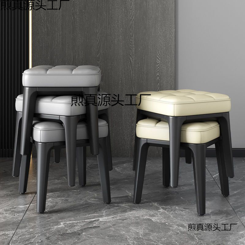 Stackable Low Stools for Living Room, Tea Table Stools, Thickened Sofa Stools, Children's Small Stools, Square Stools, Household Small Stools