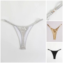 欧美新款泳裤热卖性感低腰丁字裤女士速干跨境显瘦比基尼泳裤