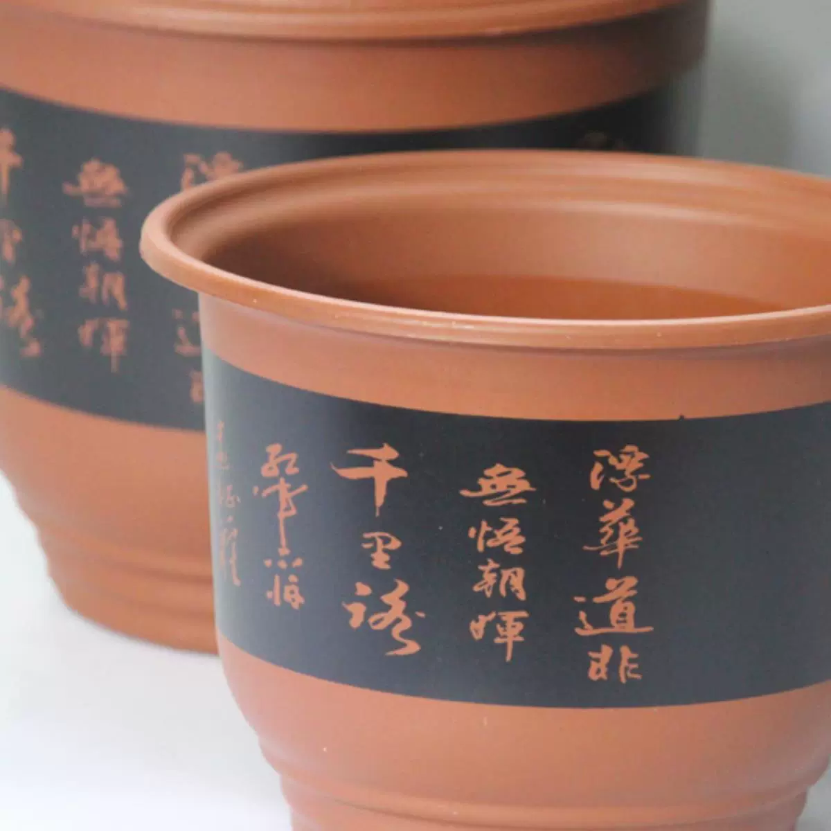 Круглый пластиковый цветочный горшок, имитация фиолетового песочного горшка для посадки зеленых растений и цветов, горшок для дерева с поддоном для овощеводства на балконе и во дворе, горшок для потоса.