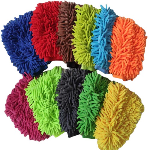 Large car cleaning gloves double-sided chenille car washing tools coral velvet towel rag home cleaning bear paw wholesale