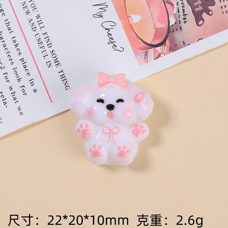 可爱眯眼小狗卡通手工diy饰品配件奶油胶树脂小配件洞洞鞋扣材料|undefined