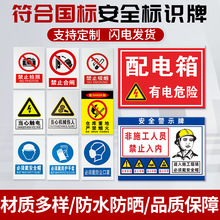 工地施工安全警示牌 車間PVC鋁制反光禁止吸煙電力安全標識牌訂做