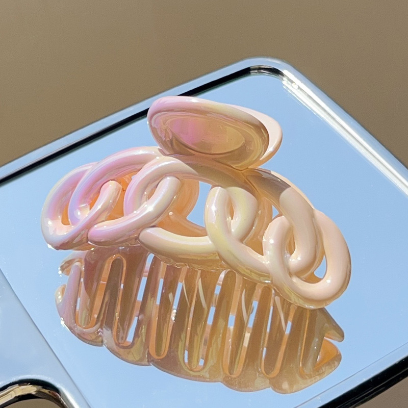 Amazonの新しい電気メッキのカラフルなヘアピン、ホリデースタイルのシェルプルメリアグリッパー、シャーククリップ、クロスボーダーヘアアクセサリー|undefined