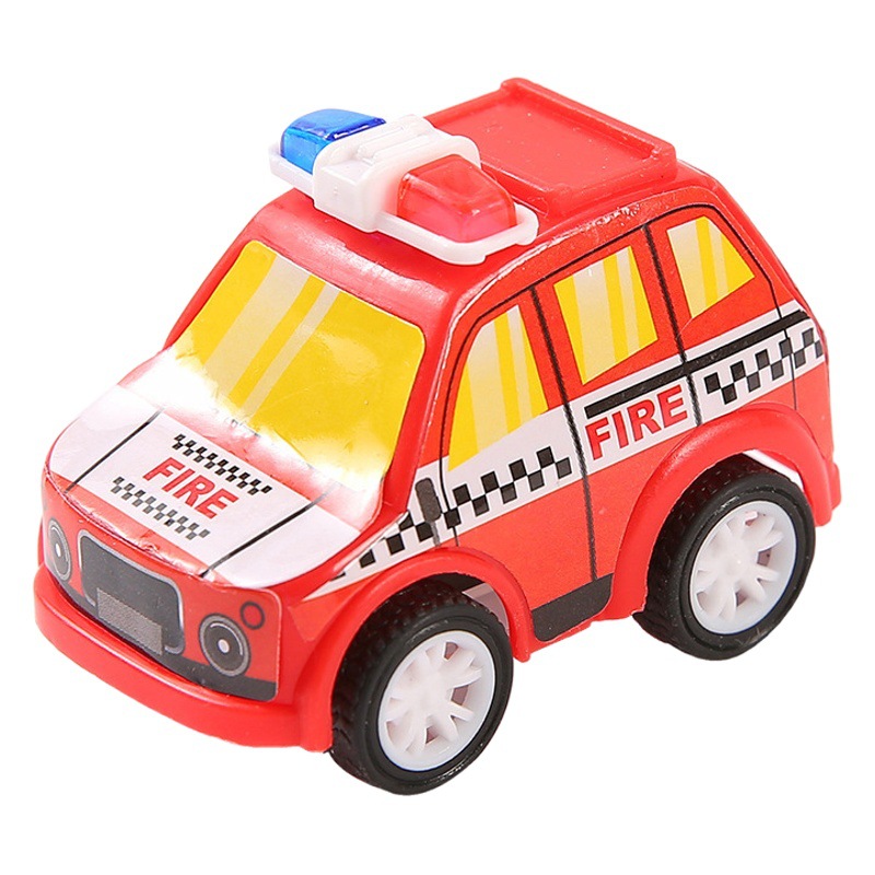 Día del niño pequeño regalo Premio regalo del estudiante Tire hacia atrás camión de bomberos coche de ingeniería mini coche de juguete