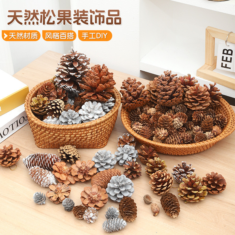 Natural pine cones, Christmas decorations, dried branches, dried flowers, kindergarten hanging ornaments, environmental design materials, children's craft supplies Natural pine cones, Christmas decorations, dried branches, dried flowers, kindergarten hanging ornaments, environmental design materials, children's craft supplies