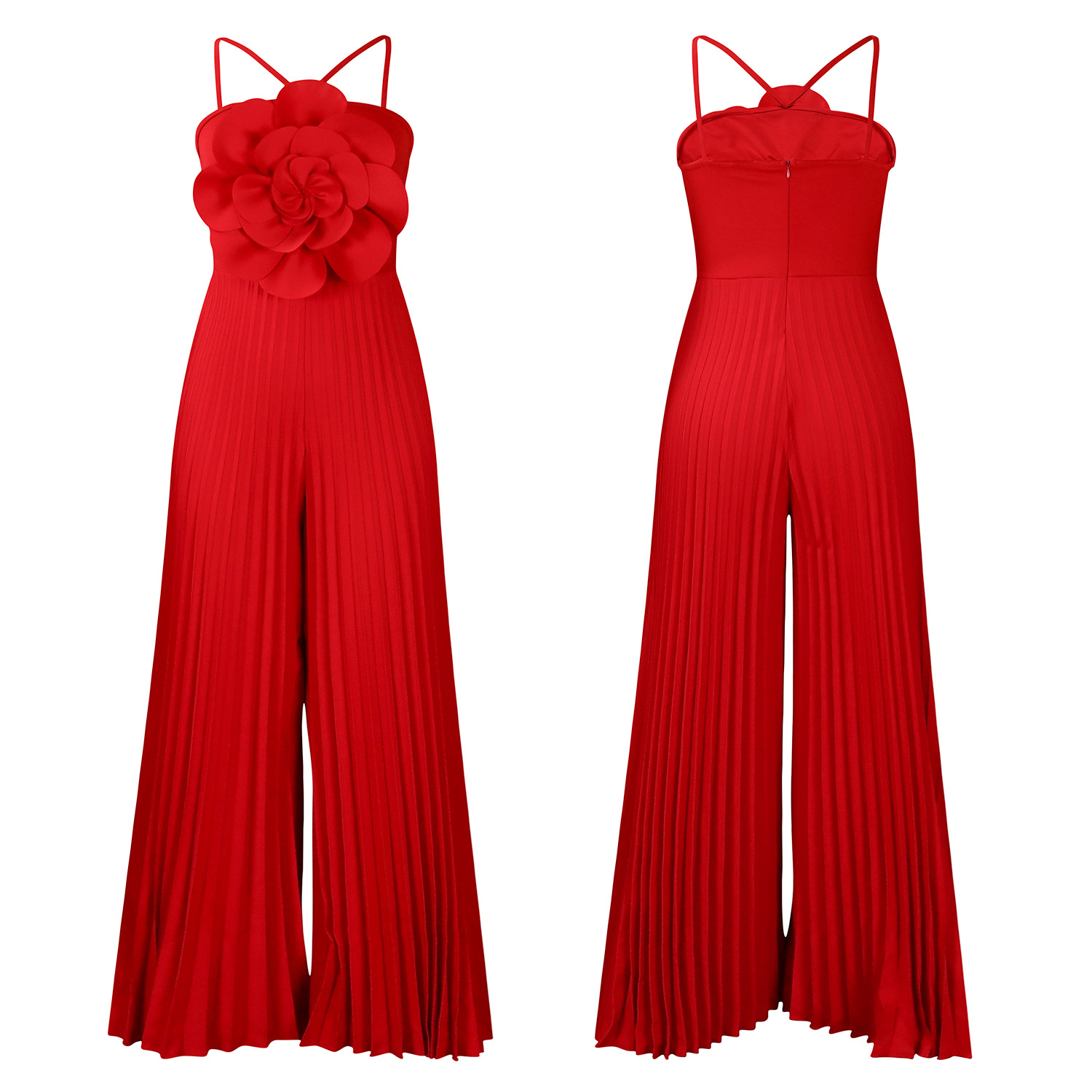 473g Weight Sleeveless Sleeve Length Full Length Pants Length Polyester Fabric Type Mid Waist Waist Line Jumpsuits Pants Type Inelastic Elasticity Bodysuits Tops Type Holiday Occasion Comfort Function Regular Fit Fit Type Solid Color Pattern Summer Season Women's Gender Vacation, Simple Style Style Women's Holiday Bodysuits Vacation Simple Style Solid Color Full Length Jumpsuits 9