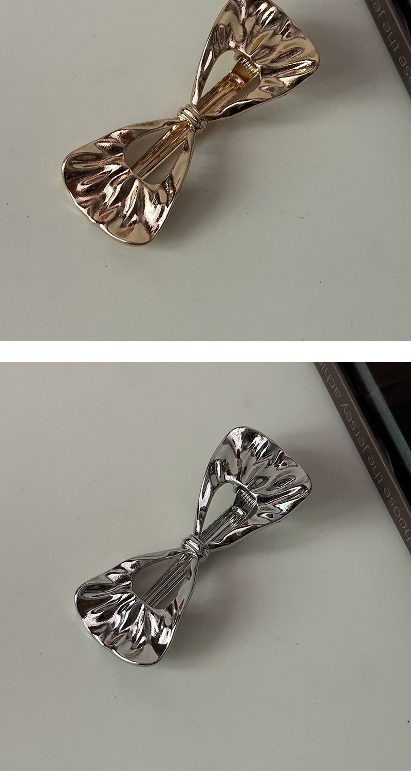Women's Gender Elegant Style Elegant Lady Heart Shape Bow Knot Metal Hair Clip