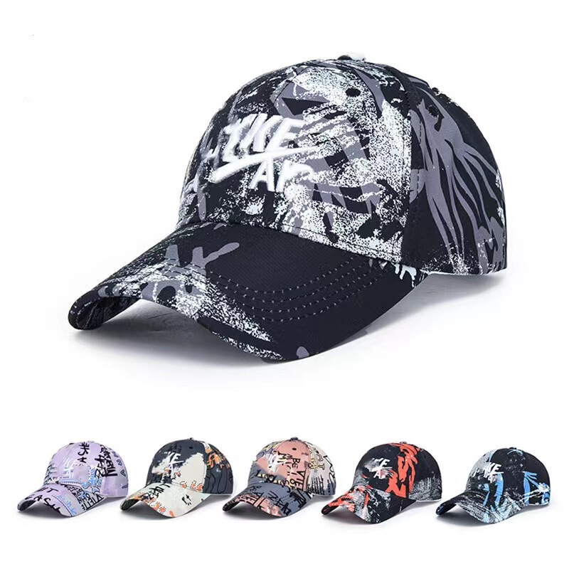 New baseball cap fashion trend printed embroidered cap spring and autumn men and women all-match casual hat wholesale