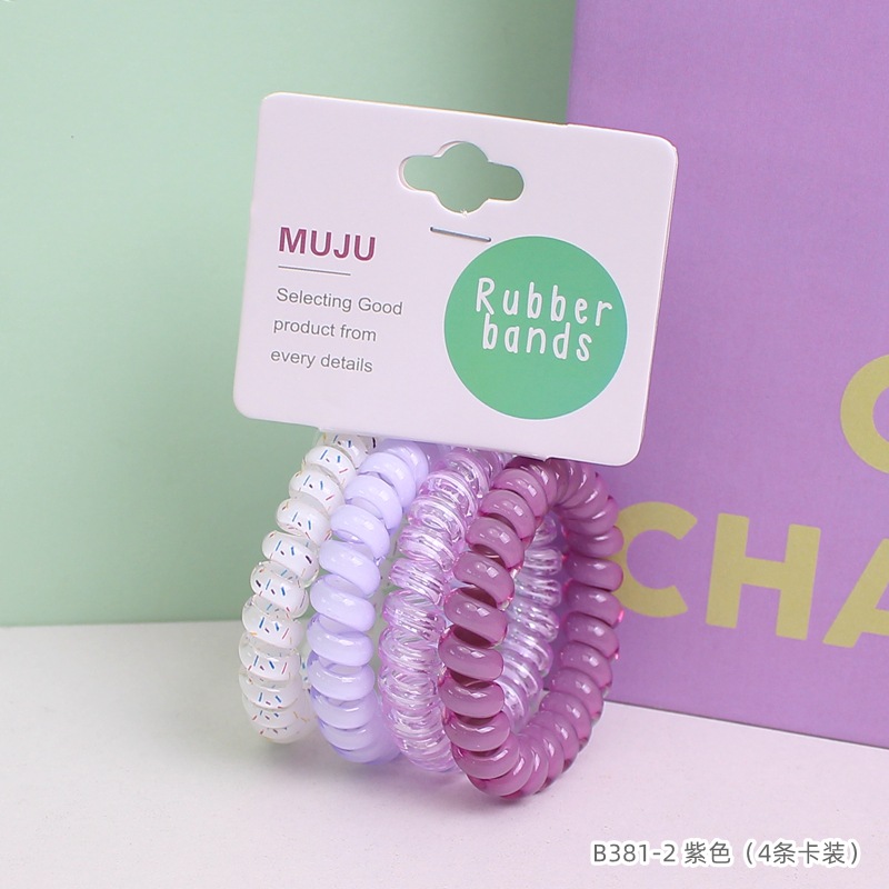 [Carga de tarjeta] sensación de alto nivel coreano de cabello de código de barras de moda de alta elasticidad de cabello anillo de cabello correa de cola de caballo