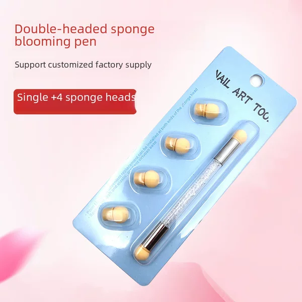Double head sponge Halo pen single 4 replacement sponge head nail art gradient Halo pen nail pen set Wholesale