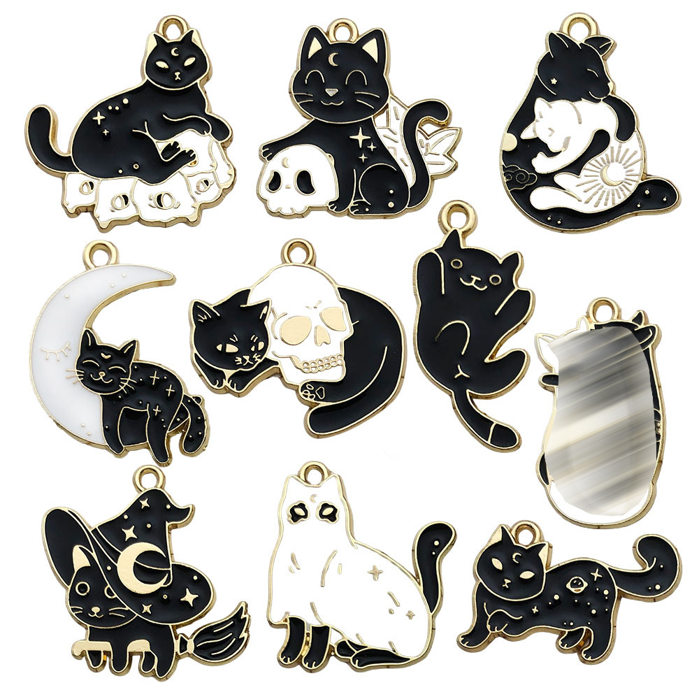 1 Piece 16.5*30mm 28*28mm 30*28mm Alloy Cat Skull Pendant display picture 11