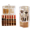 Table cosmetic dustproof storage box, cotton swabs, transparent lipstick, stand, brush, handheld storage system