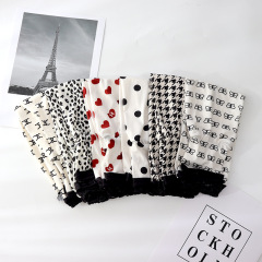 夏天冰絲防曬可愛冰袖女戶外防曬遮陽袖套波點字母圖案手套批發
