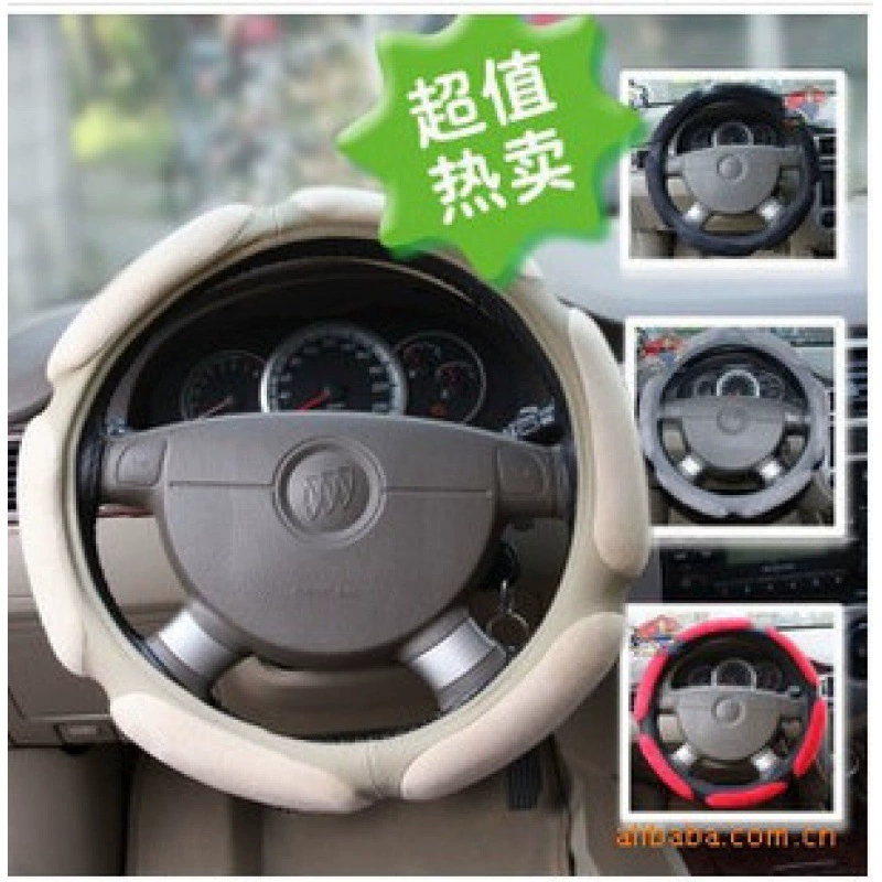 Чехол на руль автомобиля из белой замши, универсальный для всех сезонов, 3D-чехол на руль автомобиля с защитой от скольжения