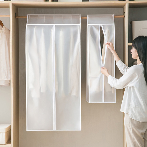 Clothes dust cover, hanger, clothing dust bag, suit coat, wardrobe hanging bag, household three-dimensional clothes cover, dustproof D