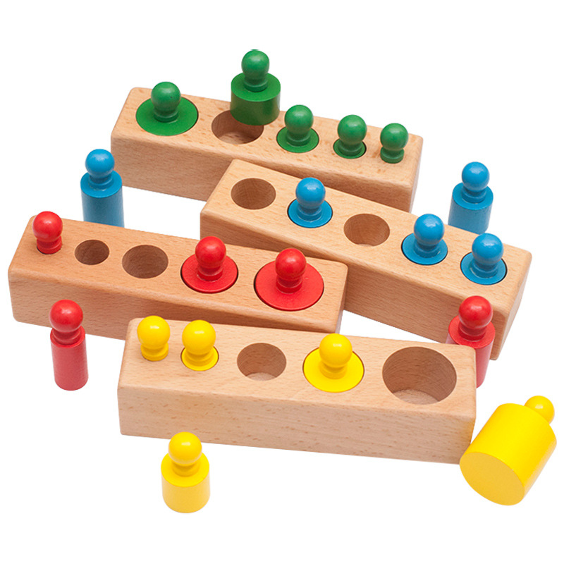 Ayudas didácticas Montessori color cognitivo socket cilindro niños educación temprana ayudas educativas Montessori juguetes de madera