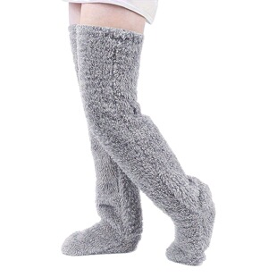 Amazon Independent Station Japanese Style Goose Down Thickened Warm Leg Knee Pads Warm Plush Pants Long Barrel Exposed Foot Socks