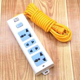 越南泰国排插大圆孔带线两插头插排家用拖线板多功能插座厂家批发