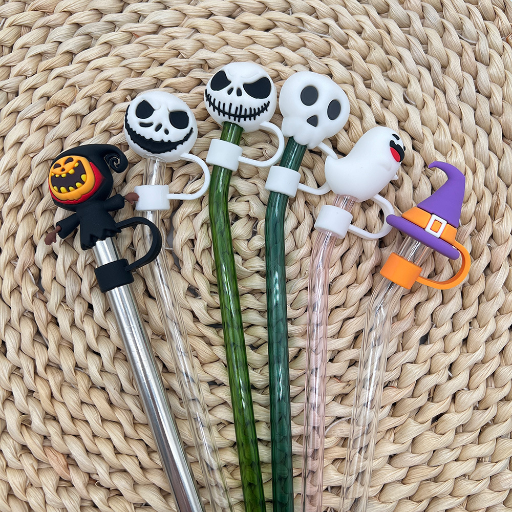 1 Piece Quantity Halloween Elegant Cute Multicolor PVC Straw Decorative Cap 1 Piece