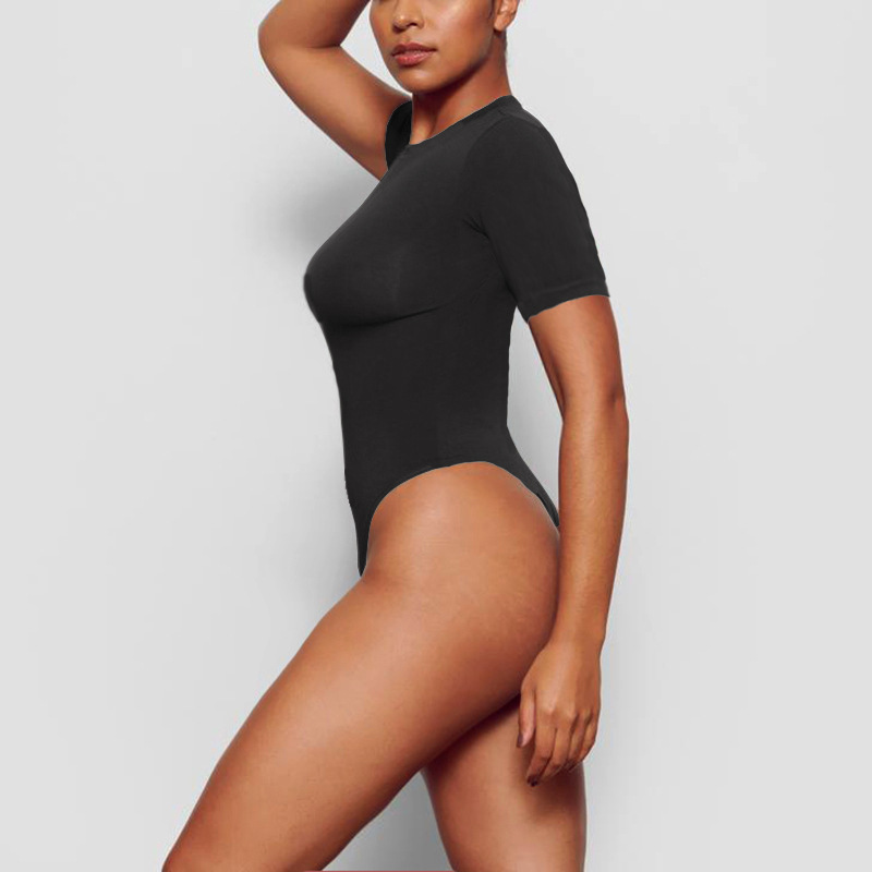 Women's Casual Bodysuit Half Sleeve Sexy Tight Base Layer Top_voghion.com