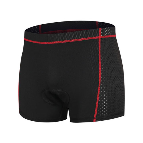 Amazon Men's Cycling Underwear Printed Thick Silicone Seat Pad Breathable High-Elastic Bicycle Shorts