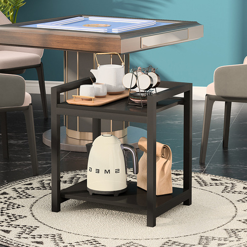 Mahjong small coffee table chess and card room living room coffee table rack Chinese style bracket ashtray tea rack side table side table