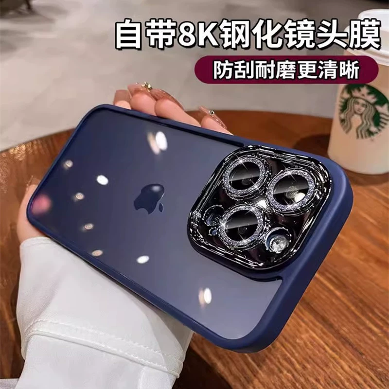 Apple, совместимая линза, акриловый чехол для телефона, iPhone 15, защитный пакет, iphone, защита при падении