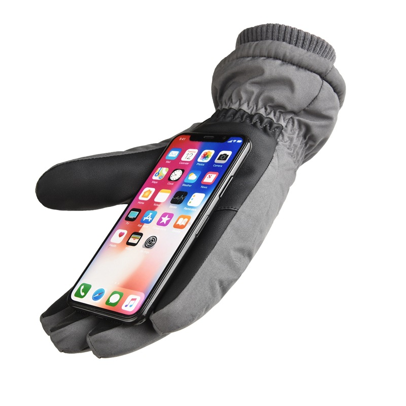 Guantes de esquí de invierno impermeables para hombres a prueba de frío forrados de lana engrosados deportes al aire libre cálido invierno guantes de pantalla táctil