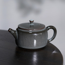 青瓷铁胎开片手工跳刀功夫茶具单个茶壶泡茶器家用送礼陶瓷壶厂家
