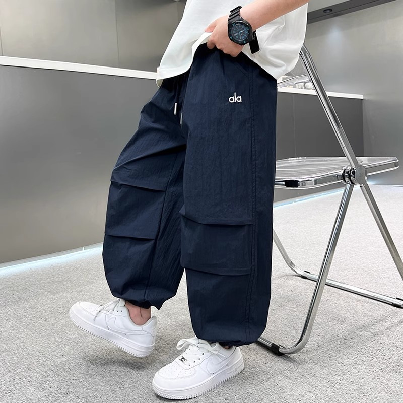 Trendy Boys' Summer Thin Pants 2025 New Children's Summer Anti-Mosquito Pants for Older Kids Quick-Dry Long Pants