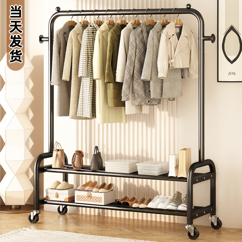 슈퍼 두꺼운 바닥 행거 슈퍼 두꺼운 바닥 행거 슈퍼 하중지지 바닥 행거 가정용 옷 랙