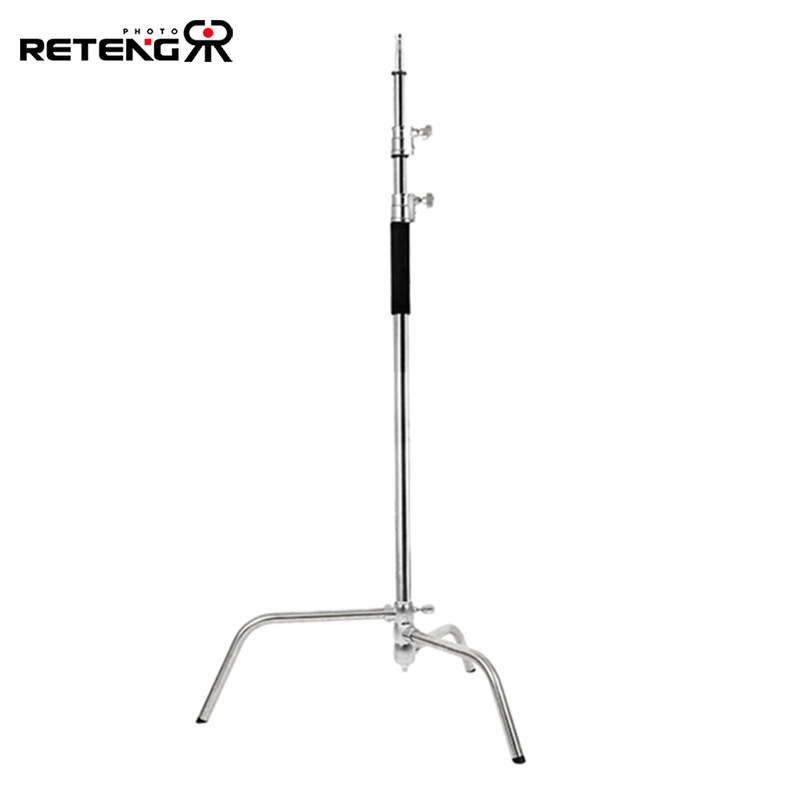 锐腾 摄影魔术腿C型架 40寸不锈钢灯架3.3m影视灯架 快装拍摄支架