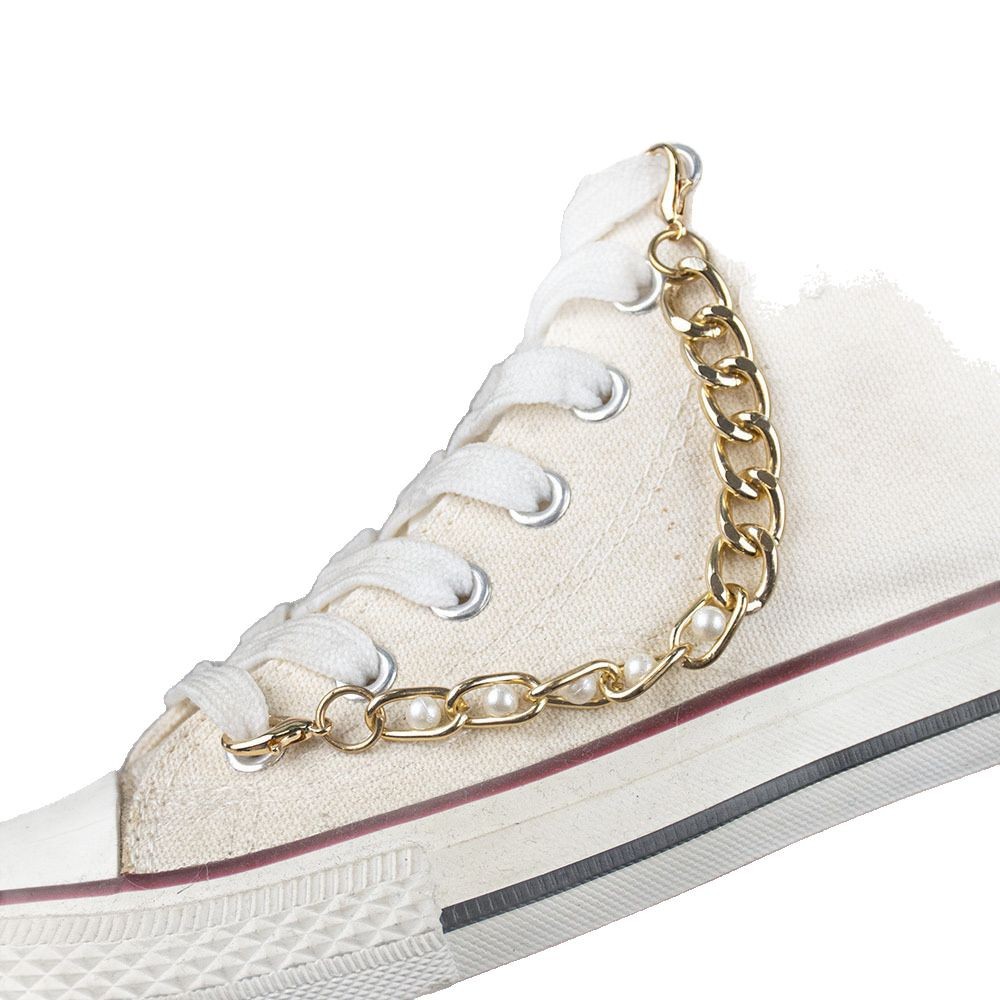 ズックの靴は星の真珠の2層の側の辺の靴の鎖の合金を配合します。