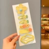 Yellow set, flowered, 6 pieces