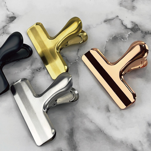 Snack Seal Clips, Stainless Steel Electroplated Food Clips, Document and Bill Holders, Kitchen Clips, Tool Manufacturer Wholesale