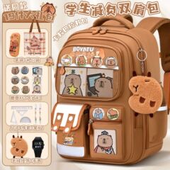 学生カピバラ カピバラ かわいい女の子 大容量ランドセル 負担軽減 背骨保護 小学生1-6年生 リュックサック