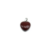 Agate pendant heart shaped, crystal heart-shaped, necklace and earrings, 16mm