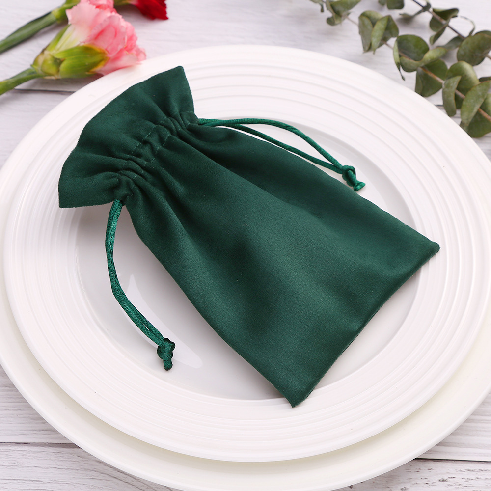 1 Piece Fashion Solid Color Cloth Drawstring Jewelry Packaging Bags display picture 10