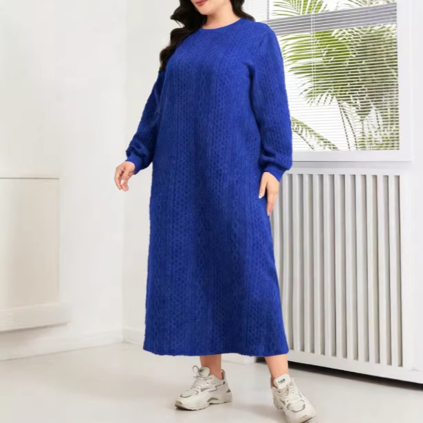 AB312 2023 Eid Al-Fitr Arabic Dubai Embroidered Patch Dress Muslim Party Evening Gown_ecoleips.com