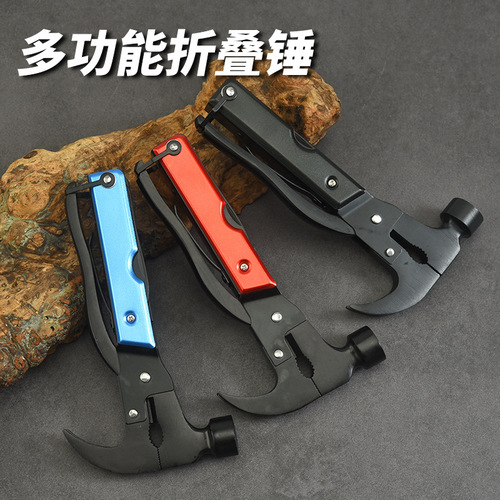 Manufacturer wholesale stainless steel multi-purpose axe hammer portable outdoor tools car rescue hammer window-breaking hammer