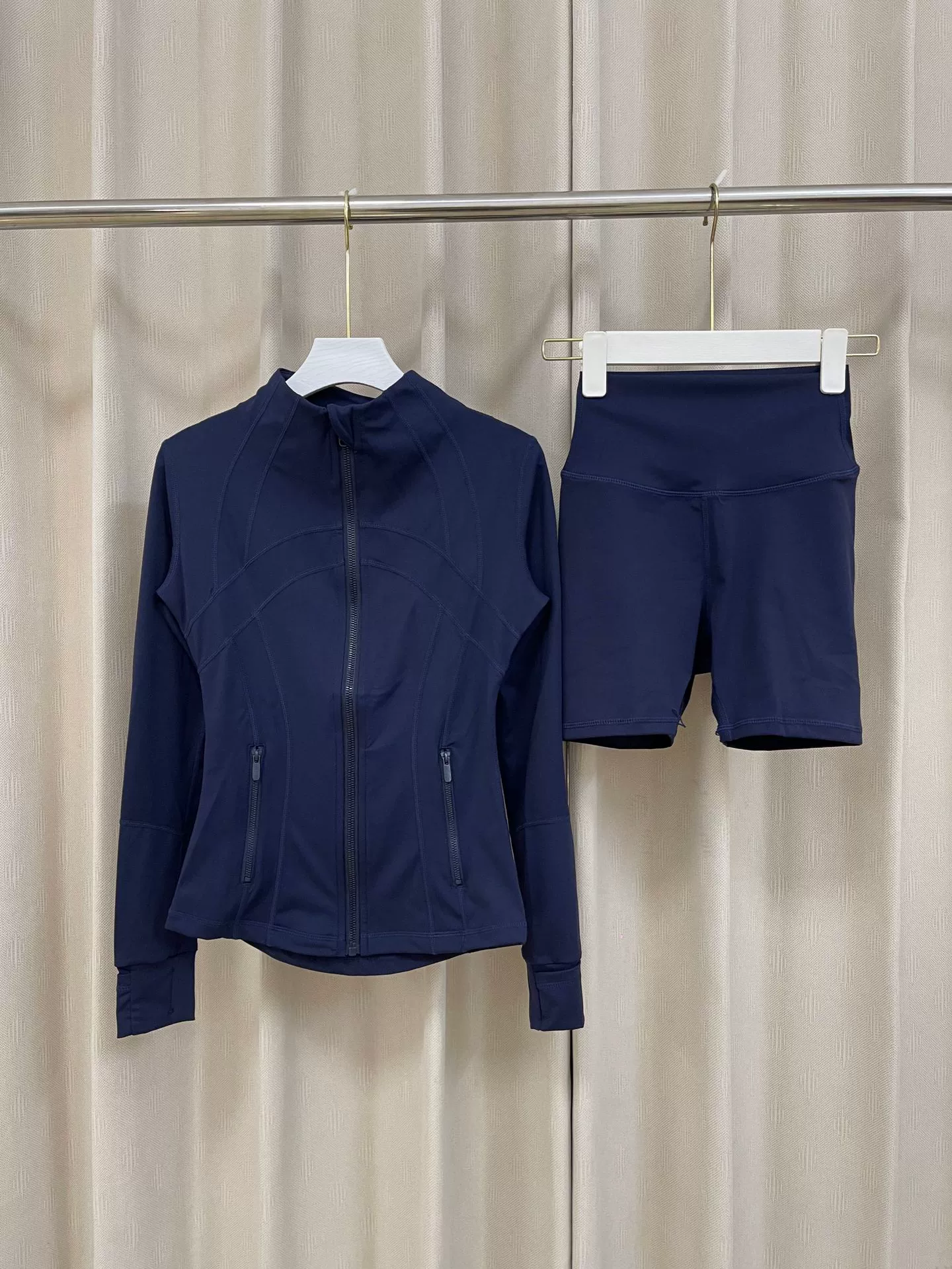 women's yoga jacket and biker shorts set 4